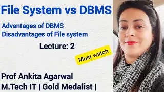 File system vs DBMS | Advantages of DBMS | Disadvantages of File system |