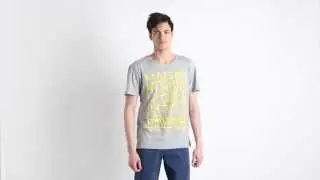 Kitsuné - T-shirt PARIS NEW YORK ANDRE Gris