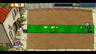 Прохождение Plants vs Zombies уровень 1