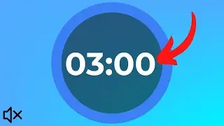 The Most Zen 3 minute Countdown Timer - Blue background, No sound