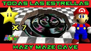 HAZY MAZE CAVE: Las 7 ESTRELLAS (Guía Super Mario 64)