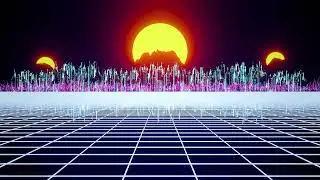 Synth City Motion Background Loop || Vaporwave / Synthwave City Animation || 4k Screensaver