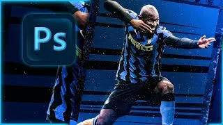How to make a Lukaku football visual! - Abstract Football Poster Tutorial (Photoshop)