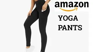 THE BEST THICK HIGH WAIST YOGA PANTS WITH POCKETS | AMAZON FINDS!!