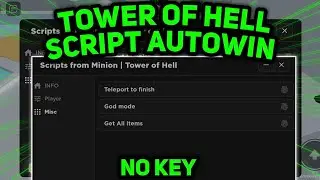 Tower Of Hell Script Autowin, God Mode, Get All Items | Fluxus, Delta, Arceus X