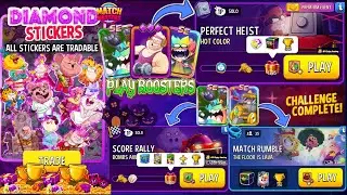 (2 Solo+1 Match Rumble) Bombs Away+Rainbow Score Rally/ Hot Color+Bombs Away Perfect Heist 1285