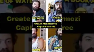 Create the Trending Alex Hormozi Caption for FREE