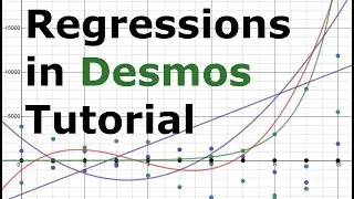 Line of Best Fit | Regressions in Desmos | Linear, Quadratic, Cubic, and Exponential
