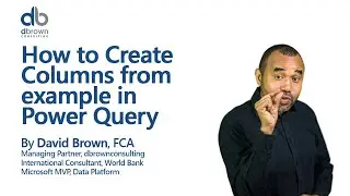 How to Create Columns from example in Power Query