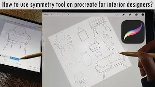 Tutorial How to use Symmetry tool  for interiors using procreate? *Beginner's Guide* 