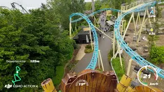 TiKi WAKA Onride POV with speed and g-force @ Walibi Belgium