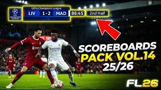 🔥 Scoreboards Pack VOL.14 AIO 2025/2026 | Real TV Overlays  – PES 2021 & Football Life 2026