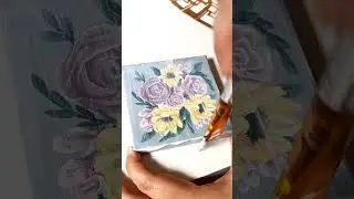 mod podge for varnish #onestrokepainting #flowerpainting #onestrokeflowers #art