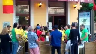 Празднование начала Чемпионата по футболу в Бразилии.Атнверпен.часть 1