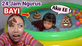 HAH! BAYI EE DI KOLAM RENANG ! 24 JAM NGURUS BAYI LUCU PART 2