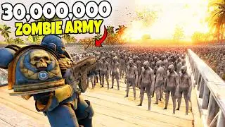 Can 1 SPACE MARINE Hold BRIDGE vs 30,000,000 ZOMBIE ARMY?! - UEBS 2: Warhammer 40k Mod