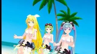 【MMD】オノマトペテン師【ミク・リン・GUMI】
