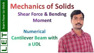 SFD BMD Cantilever Beam with UDL Numerical
