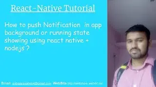 How to push Notification  in app background or running state showing using react native + nodejs ?