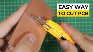Easiest way to cut PCB Copper Clad board at home | how to cut a pcb board at home
