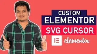 Elementor custom cursor using WordPress SVG icons & CSS
