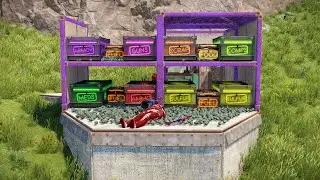 Loot from 1000 F1 grenades in Rust