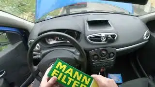 MANN FILTER D4F Engine Air Filter Change 2011 Renault Clio 3 Grandtour