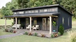32'x29' (10x9m) Tiny House Design Idea | Small and Cozy Country House 70m² (753 sqft)