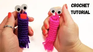 How to Crochet a Mini Yip Yip Aliens Keychain for Lip Balm Chapstick Tutorial
