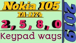 105 ( TA-1174) 2,5, 8, 0 menu left keys way |  Nokia 105 keypad solution