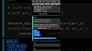 Mod , count non zero values, indexing of array in numpy #shorts #numpy #python #education #coding