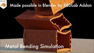 Destruction Fx || Blender RBD Simulation | Metal bending | RBDLab 1.5 MetalSoft Addon