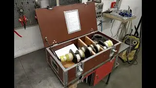 OM615 measuring crank shaft, build a transport crate for fine balancing