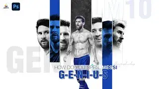 Tutorial 98 - Lionel Messi wallpaper design | Photoshop