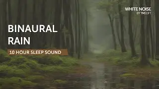 Binaural Rain Sound - 10 Hours Sleep Sound - Black Screen