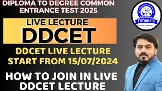 DDCET 2025 LIVE LECTURE || DDCET ONLINE COURSE || HOW TO JOIN IN LIVE DDCET LECTURE || #gtu #ddcet