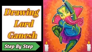 Drawing Lord Ganesh | Easy Ganpati Drawing step by step |