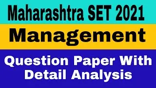 MH SET Exam 2021 Paper 2 Answer key | Management | Maharashtra SET Previous year Question Paper