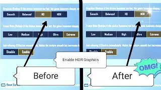 How to enable Pubg mobile lite HDR graphics,,,,🔥🔥Config link Description 🔥🔥