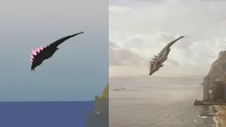 Godzilla 2024 jumps off a cliff (Animated in stick nodes)