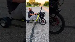First ride on the FWD drift trike 😮 #shorts #drift #drifttrike #diy #project #predator212 #fun #omg
