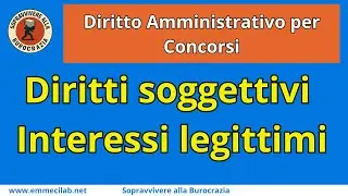 DIRITTO AMMINISTRATIVO PER CONCORSI | Diritti soggettivi vs Interessi legittimi