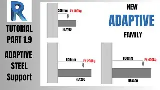 How to Create an Adaptive Family for Secondary Steel Support in Autodesk Revit | Tutorial