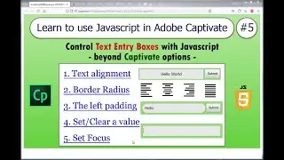 Javascript in Adobe Captivate: #5 Control Captivate Text Entry Boxes with JS