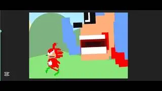 shin Sonic Running drawing in cactus 2