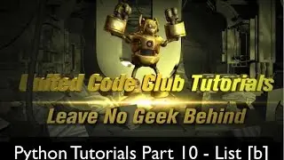 Python Tutorials Part 10 Lists [b]