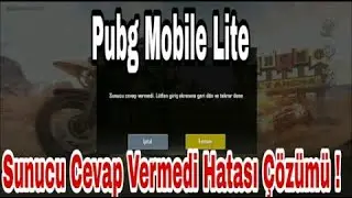 Pubg mobile lite ye girerken sunucu hatanın çözümü