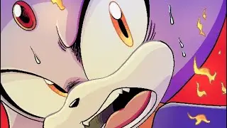 Inking & coloring a unreleased Archie Sonic comic page for fun
