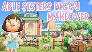 TRANSFORMING ABLE SISTERS INTO A MUDDY PIGGY BOUTIQUE!! | Speed Build | Animal Crossing New Horizons
