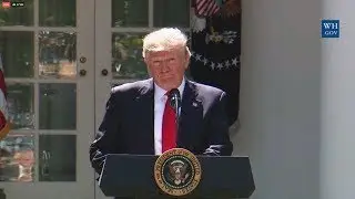 Trumps Speech to pull U.S. out of Paris Agreement 6/1/17 Uncut White House version - The Best Docume